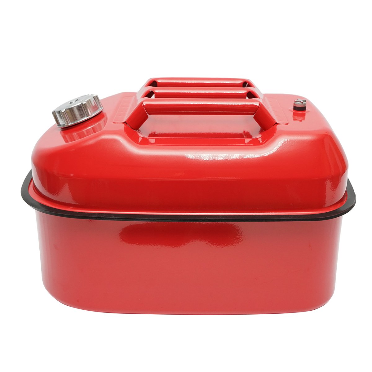 Canistra metal orizontala 20L cu furtun flexibil si dop insurubabil